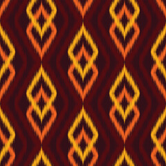 seamless pattern design in ikat style for fabric printing