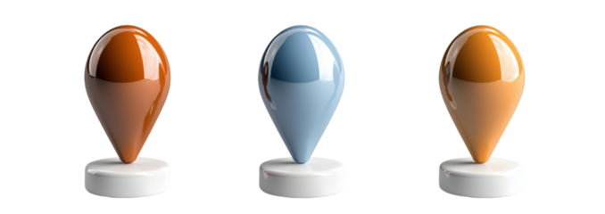 Address location pointer symbol isolated on transparent background