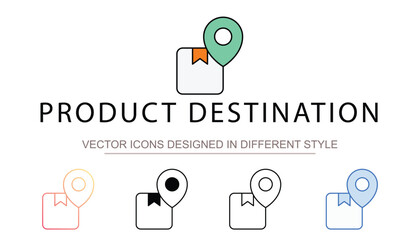 Product Destination icon design with white background stock illustration