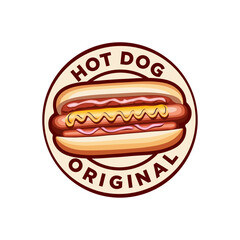 Hotdog original logo with white background
