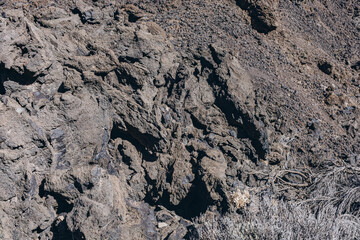 Route to reach the base of the Teide volcano. Tenerife Canary Islands Spain
