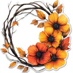 Autumn Floral Wreath