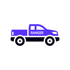 Transport flat icon, square shape