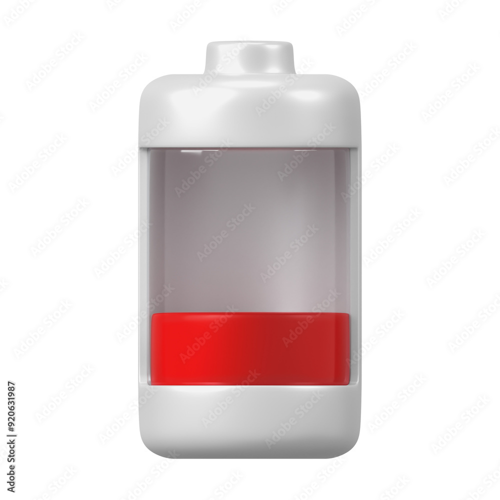 Canvas Prints png 3d low battery icon, element illustration, transparent background