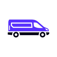 Transport flat icon, square shape
