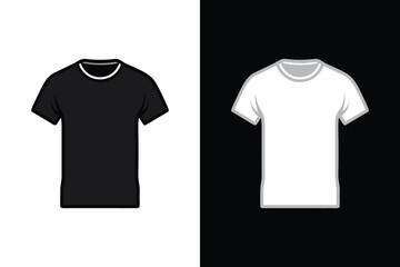 Naklejka premium Black and white Color Bella Canvas T shirt Mock up 