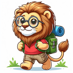 lion cartoon to camp
