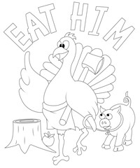 Funny food coloring page