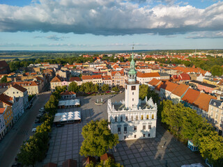 Fototapeta premium White Renaissance town hall in the city of Chełmno in the Kuyavian-Pomeranian Voivodeship