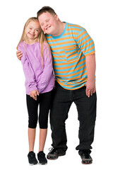 Cute siblings with down syndrome