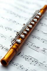 Flute on Sheet Music
