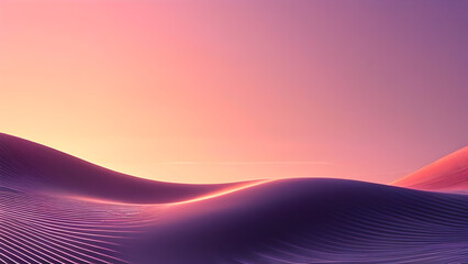 A minimalist 3D rendering featuring a subtle wave pattern with smooth gradients and gentle lighting, creating a calm and refined background perfect for PPT cover pages.