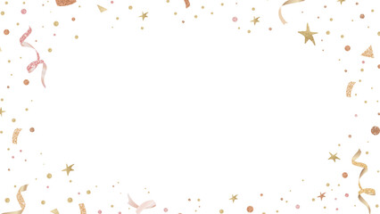 Festive ribbon frame png transparent background