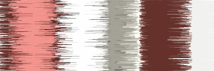 Ikat seamless pattern. tie dye shibori print with stripes and chevron. Ink textured japanese background. Ethnic fabric. Bohemian fashion. Endless watercolor 