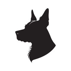 Animal Head silhouette vector style with white background