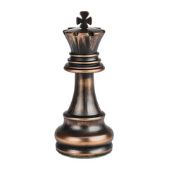 Fototapeta premium PNG Decorative king chess piece on a white background
