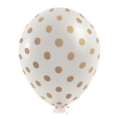 White polka dot party balloon transparent png