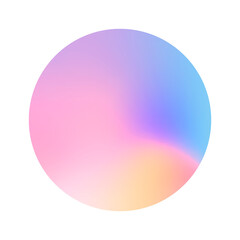Colorful round gradient element transparent png