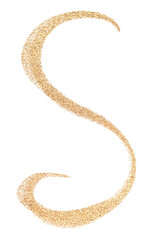 Letter S cursive typography png font