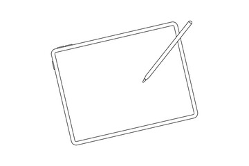 Naklejka premium iPad png transparent screen mockup, digital device illustration