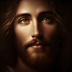 Fototapeta premium Holy Face of Jesus Christ