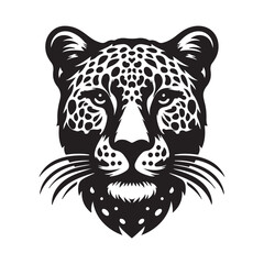 Animal Head silhouette vector style with white background