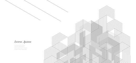 Fototapeta premium 幾何学 抽象 建築 テクノロジー ビジネス 背景