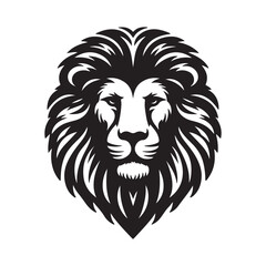 Animal Head silhouette vector style with white background
