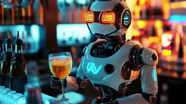 The robot waiter: your dedicated server with a tray of beverages