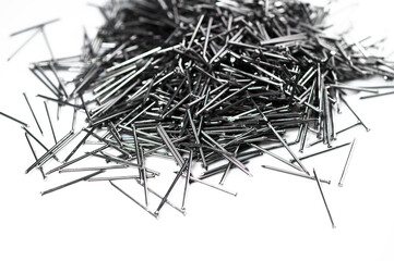 Group of common steel nails