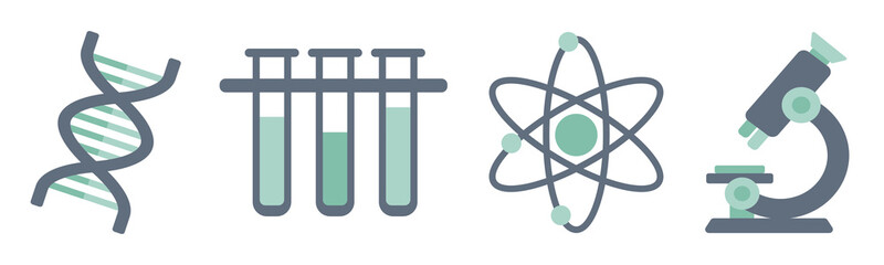vector of science icons set