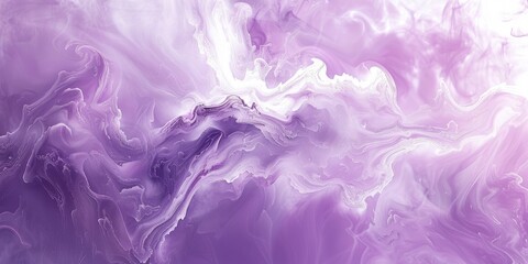 An abstract artwork featuring fluid purple tones and dynamic swirling patterns that captivate the eye
