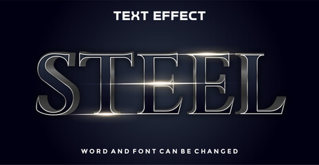 Steel editable text effect