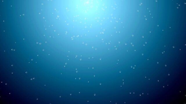 Fast flowing bubbles mass with colorful circle shapes.