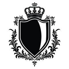 Obraz premium Sheild silhouette vector.