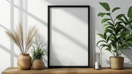 Simple Vertical Frame on Clean White Background