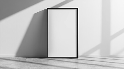 Simple Vertical Frame on Clean White Background