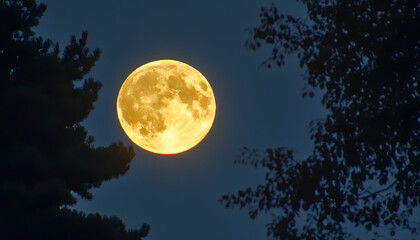Naklejka premium Full moon in PNG isolated on isolated with white highlights