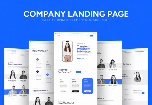 Company Landing Page UI Template