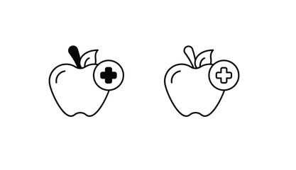 Nutrition icon design with white background stock illustration