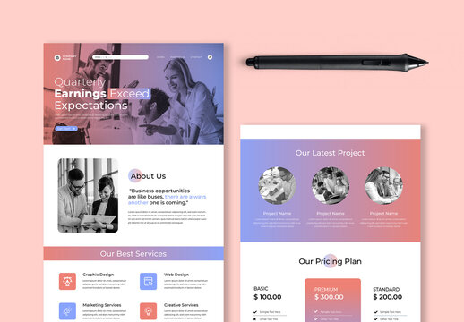 Business Landing Page Layout