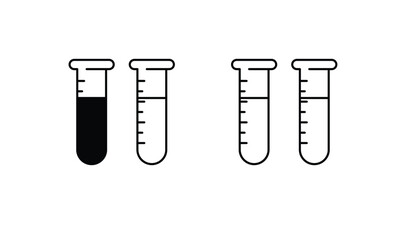 Test Tube icon design with white background stock illustration