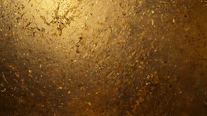 Abstract art featuring a golden, textured background that sparkles, creating an opulent and luxurious visual composition.