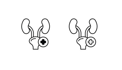 Urology icon design with white background stock illustration