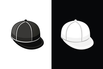 Fototapeta premium Black and white Color Cap Hat Mock up