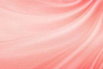 流れのあるピンクのシルクサテン
