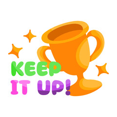 Vector design of trophy isolated on white background 

