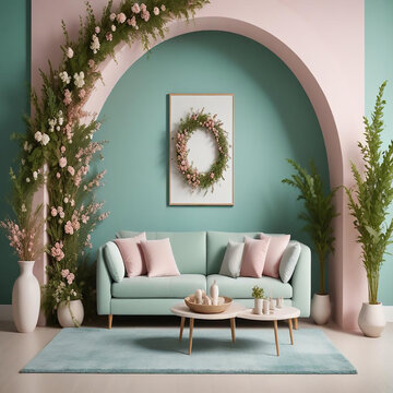 a photo interior room design made with generative AI