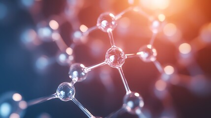 Close-up view of molecular structure showcasing interconnected atoms and bonds, illustrating the complexity of chemical interactions.