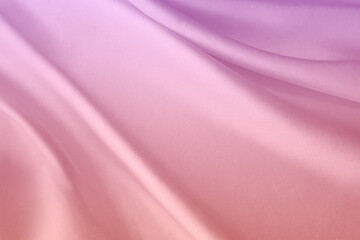 流れのあるピンクのシルクサテン